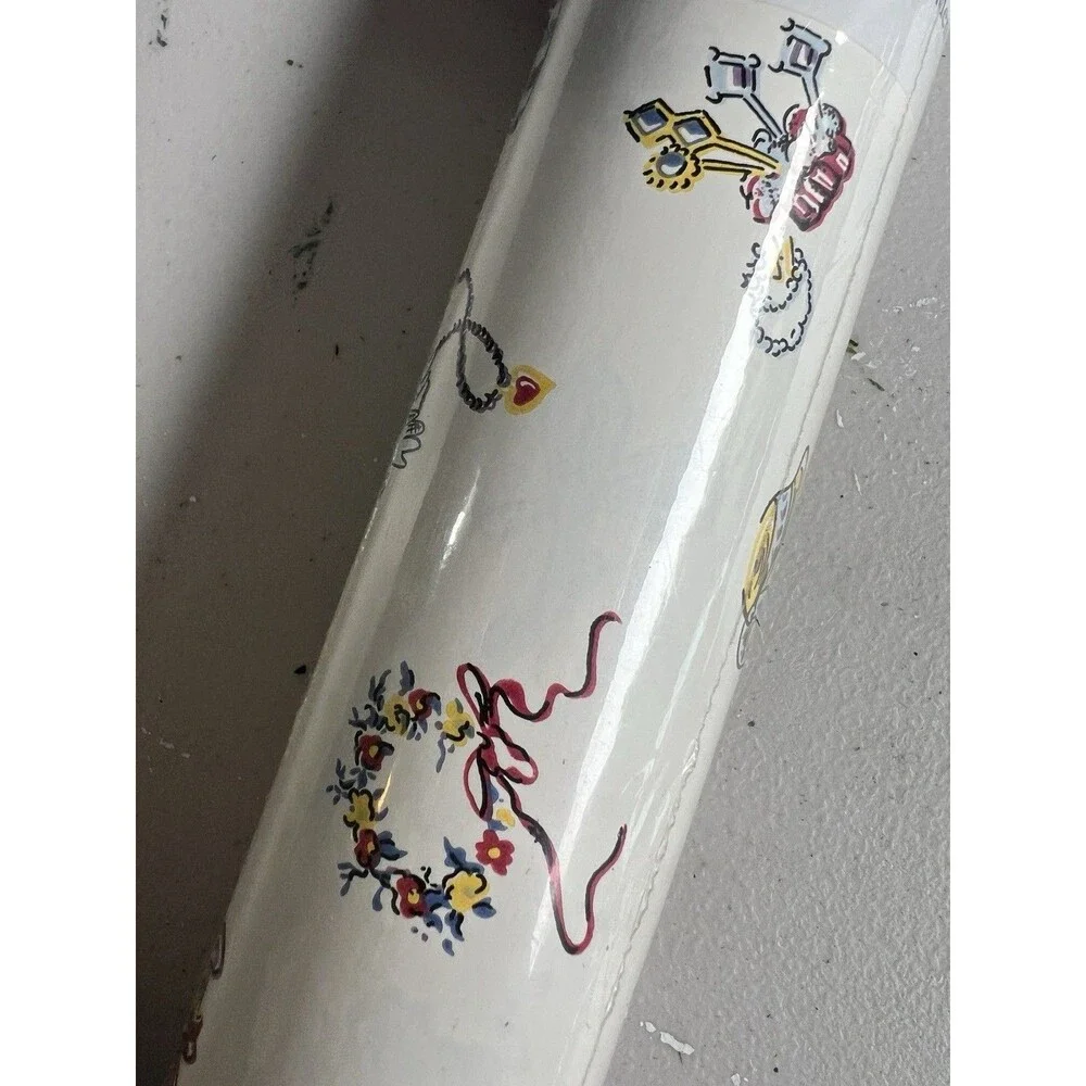 2 Vintage York Wallpaper Double Roll br4475 hat shoe jewelry mirror feminine usa
